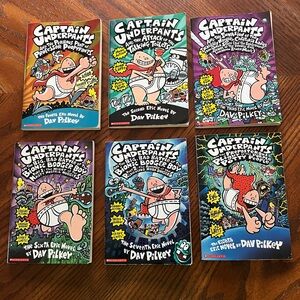 Captain Underpants kids books | 6 books by Dav Pilkey